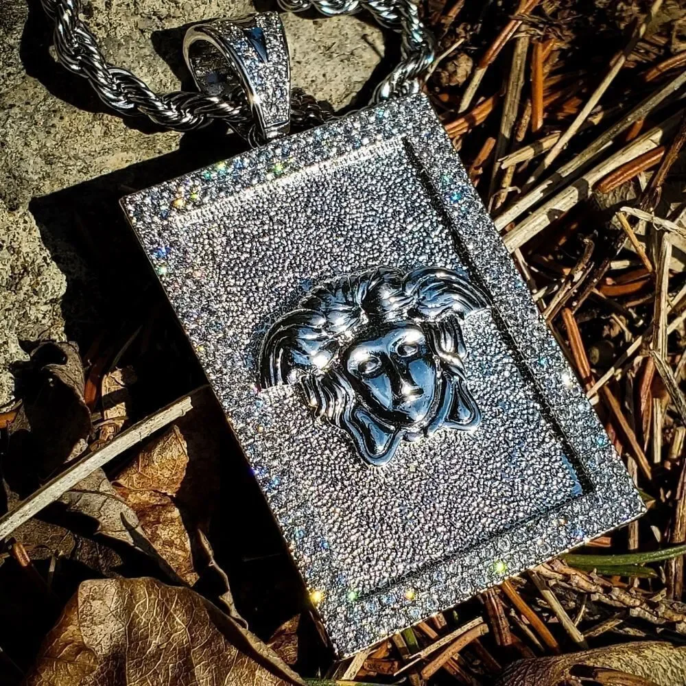 Block Style Medusa Necklace